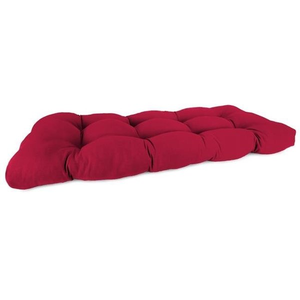 Jordan Jordan 9925PK1-278C 18 x 44 x 4 in. Wicker Settee Cushion in Pompeii Red 9925PK1-278C